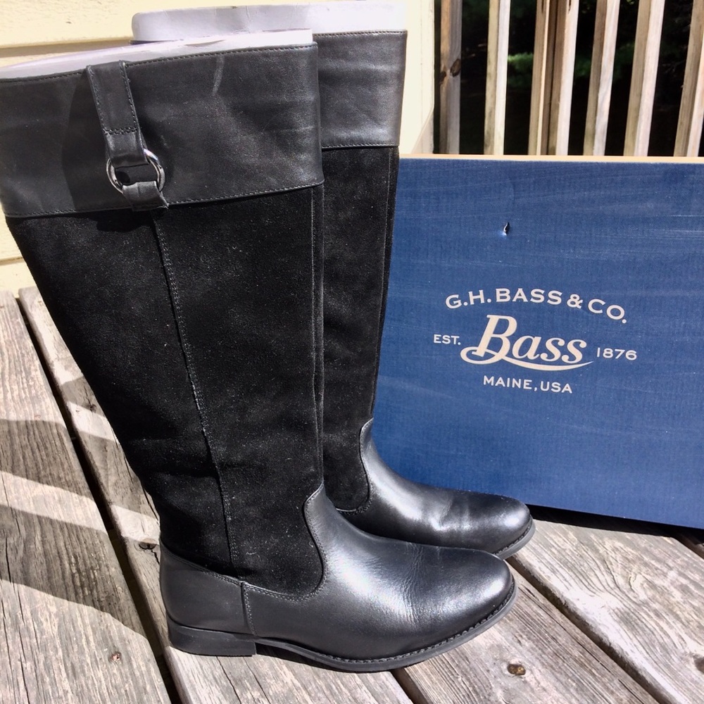 Bass Megan - Black riding fashion boots